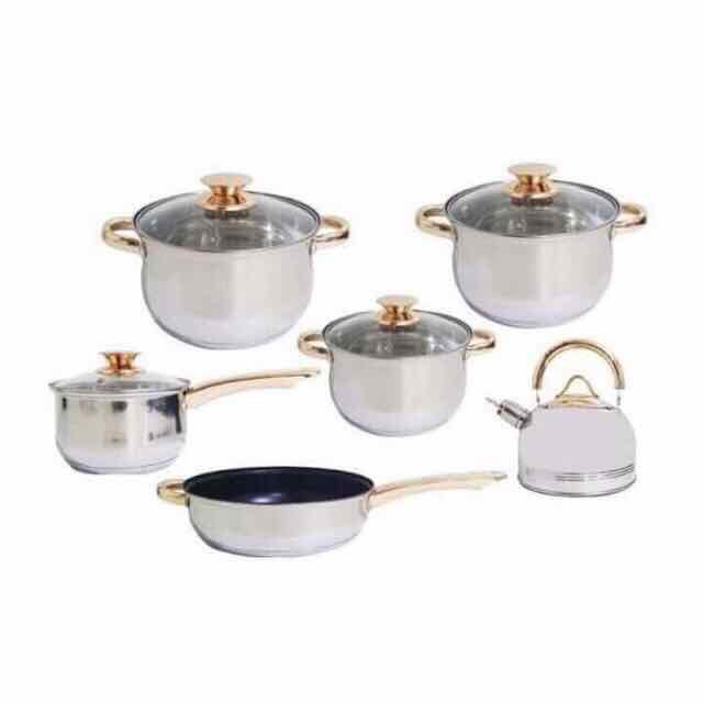 Kaisa Villa 12 Piece Stainless Steel Induction Cookware Set Shopee