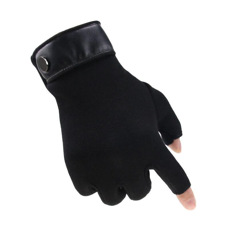 mens gloves without fingertips