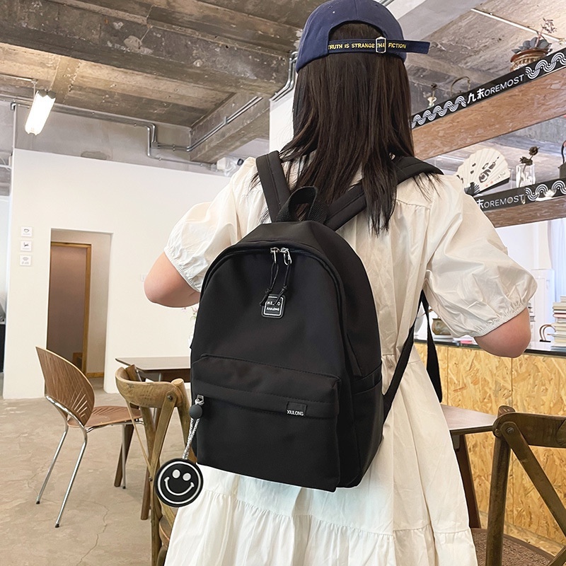 Student Style Backpack Small Girl Cute School Bag College Pure Color