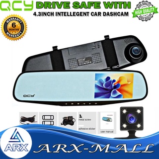 QCY A70 Dash Cam 4.5” DVR Car Camera Rearview Mirror Digital Recorder G-Sensor Night Vision ARX MALL