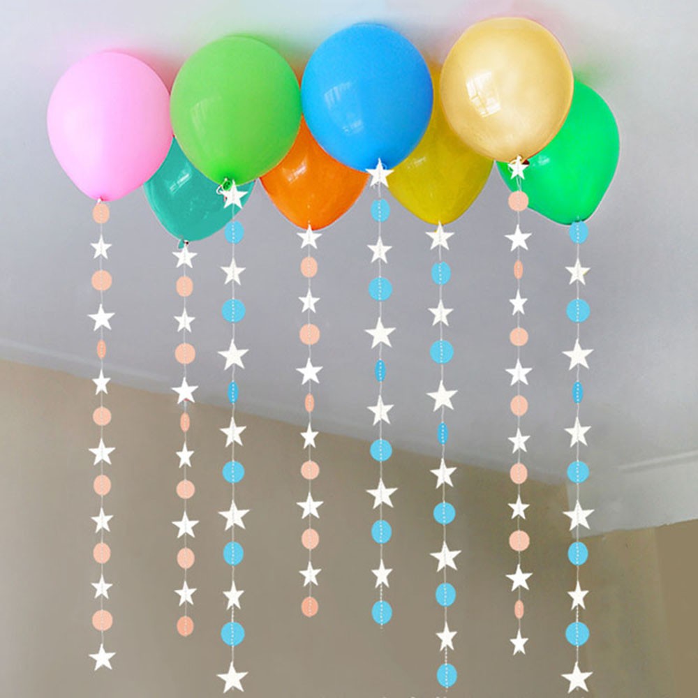 Ceiling Room Xmas Party Wedding Hanging Garland Star Decoration Round