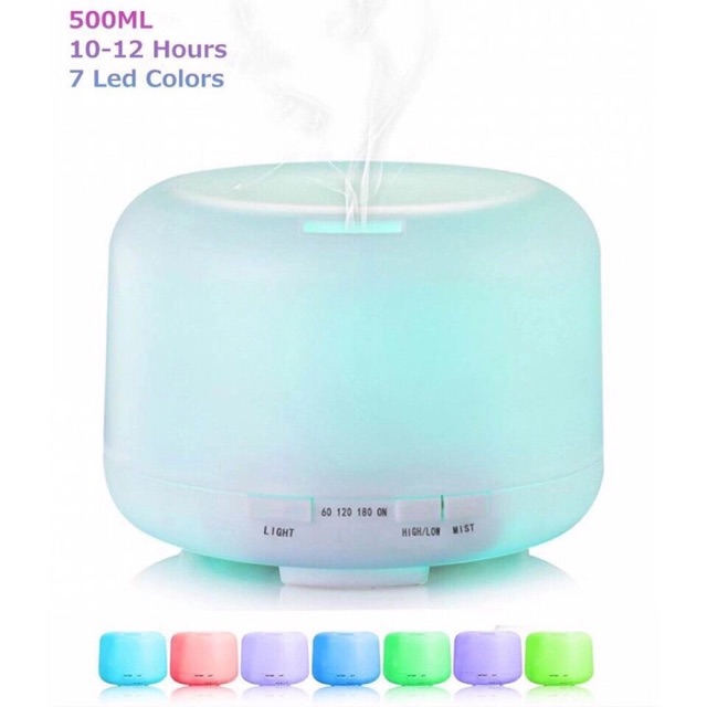 500ml 7 LED Color Aromatherapy Essential Oil Diffuser Ultrasonic Air Humidifier Shopee Philippines