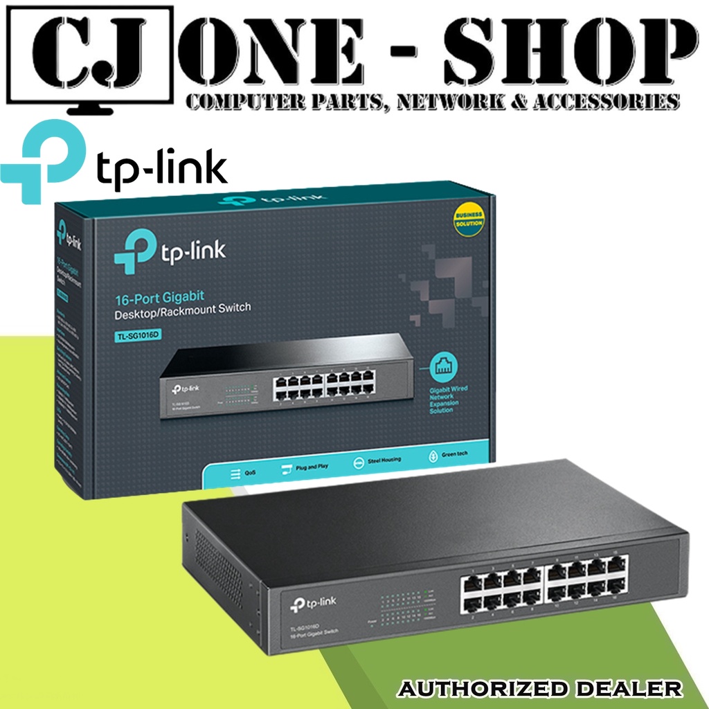 TPLink TLSG1016D 16Port Gigabit Desktop/Rackmount Switch Shopee