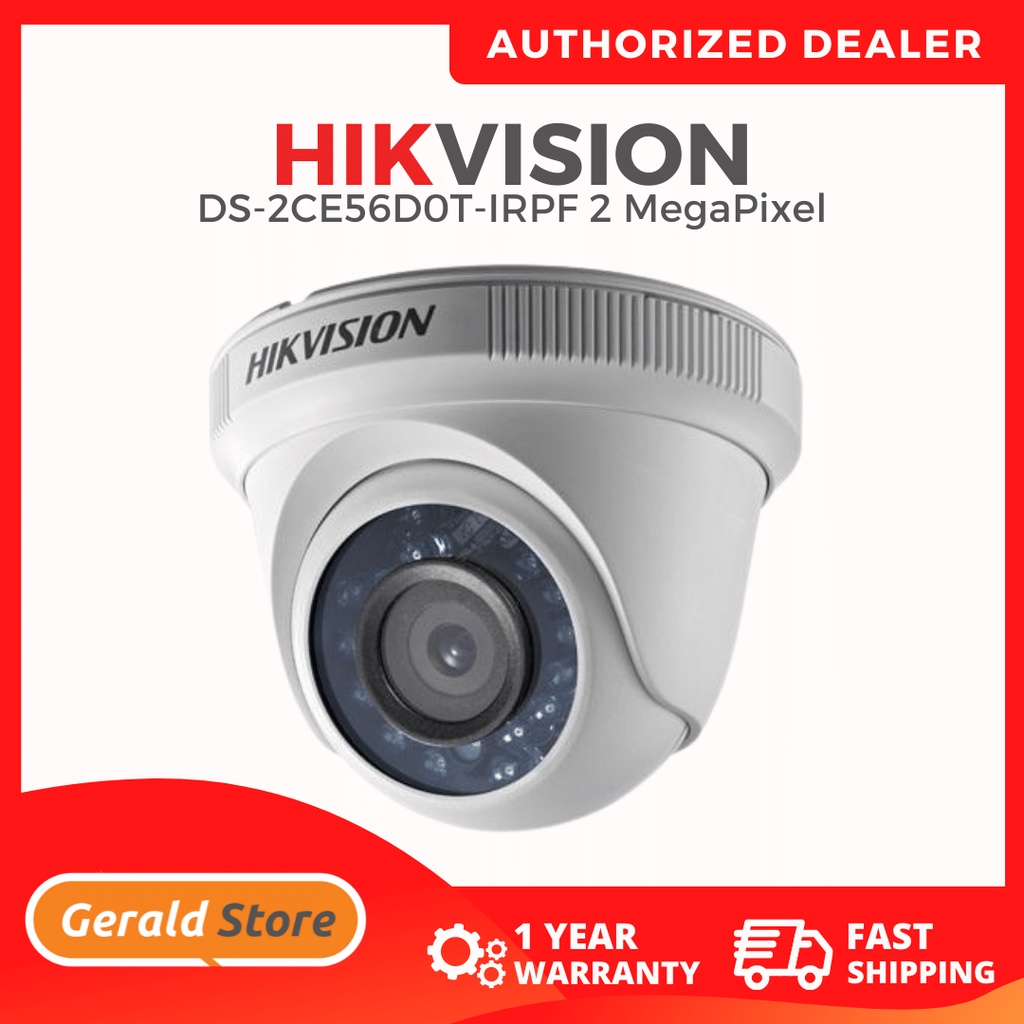 Hikvision DS 2CE56D0T IRPF 2 MegaPixel 1080p 4 Watss Dome Type Indoor