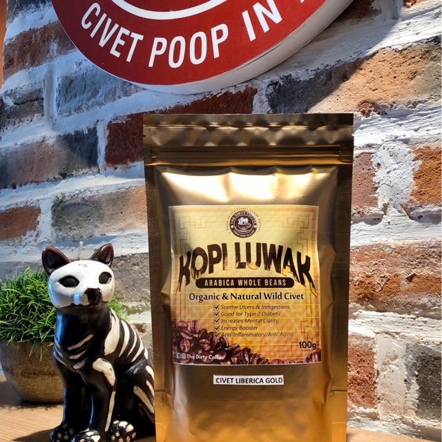 LUWAK COFFEE 100g Liberica Gold Organic &amp; Wild Civet Shopee Philippines