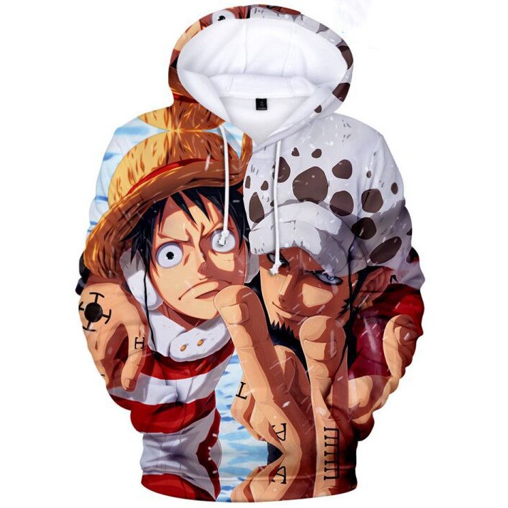 Hot Blood One Piece Men's Loose Japanese Anime 3D Printing Unisex