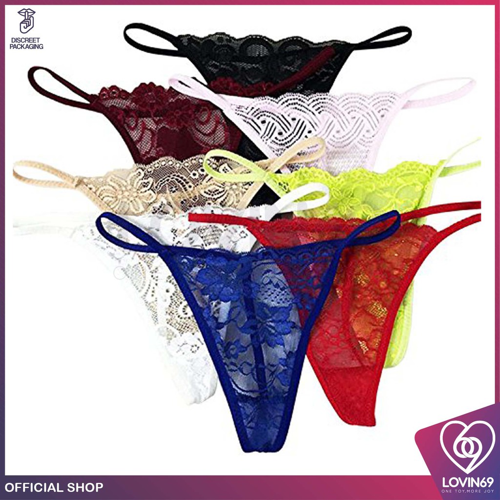 Lovin69 Sexy See Through Lace Bikini T Back Underwear Ac0047 Shopee Philippines