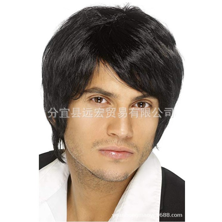 hair wig☸❒Men s Wigs, Handsome Short Hair, European and American Men s Hair,  Short Straight Hair, Br | Shopee Philippines