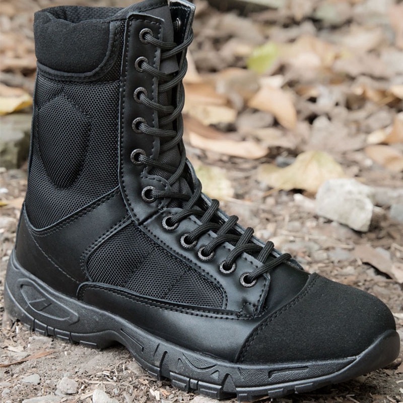 breathable black work boots