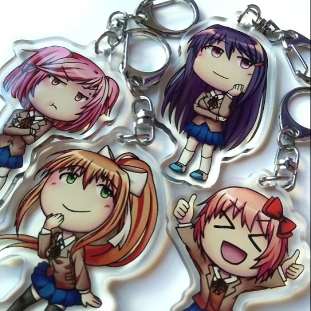 Doki Doki Literature Club DDLC Character Acrylic Keychains / Monika Natsuki  Sayori Yuri | Shopee Philippines