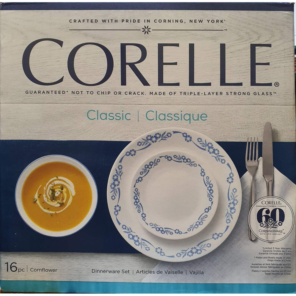 Corelle Cornflower Dinnerware Set 16pcs Shopee Philippines
