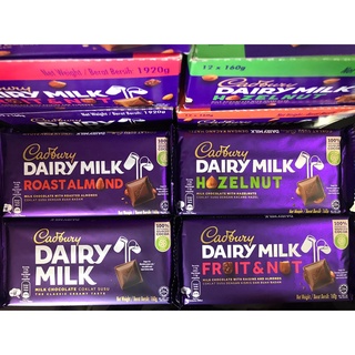 Sale ‼️Cadbury Dairy Milk 160grams (Chocolate, Roasted Almond, Hazelnut, Fruit & Nut)