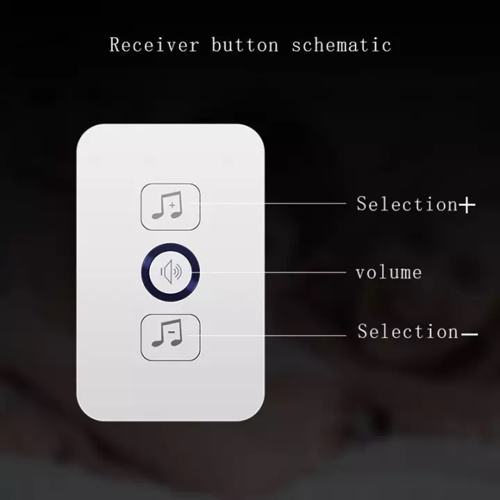 Doorbell Wireless Smart Home Door Bell Waterproof With 62 Ringtones Hole Free Installation For Home - Image 6