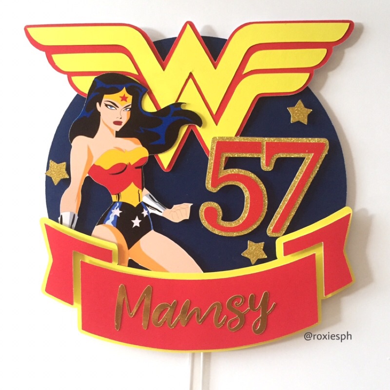 Personalized Wonder-woman Layered Cake Topper | Shopee Philippines