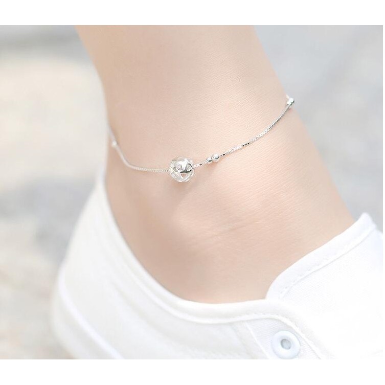 simple silver anklets for girls