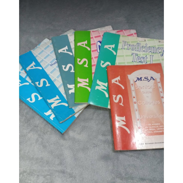 MSA College University Reviewer Entrance Test Exam Set 2nd Hand