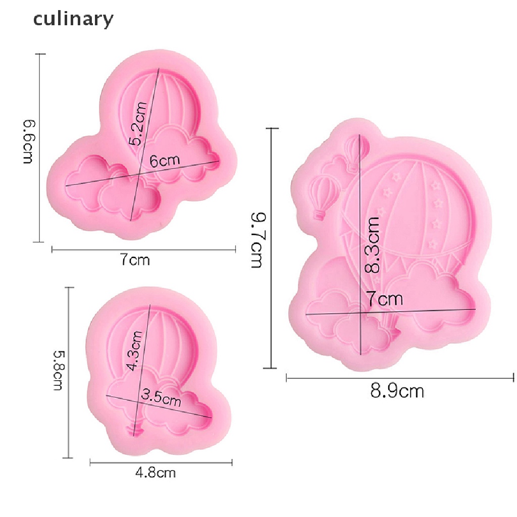 [culinary] Hot air balloon silicone fondant mold DIY clay gypsum wax mould baking utensil [new]