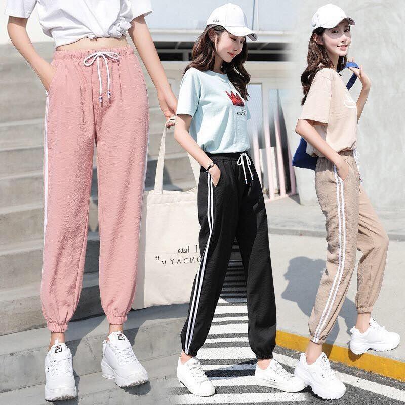 Korean Fashion Dual Stripe Jogger Pants New Trendy track pants candy ...