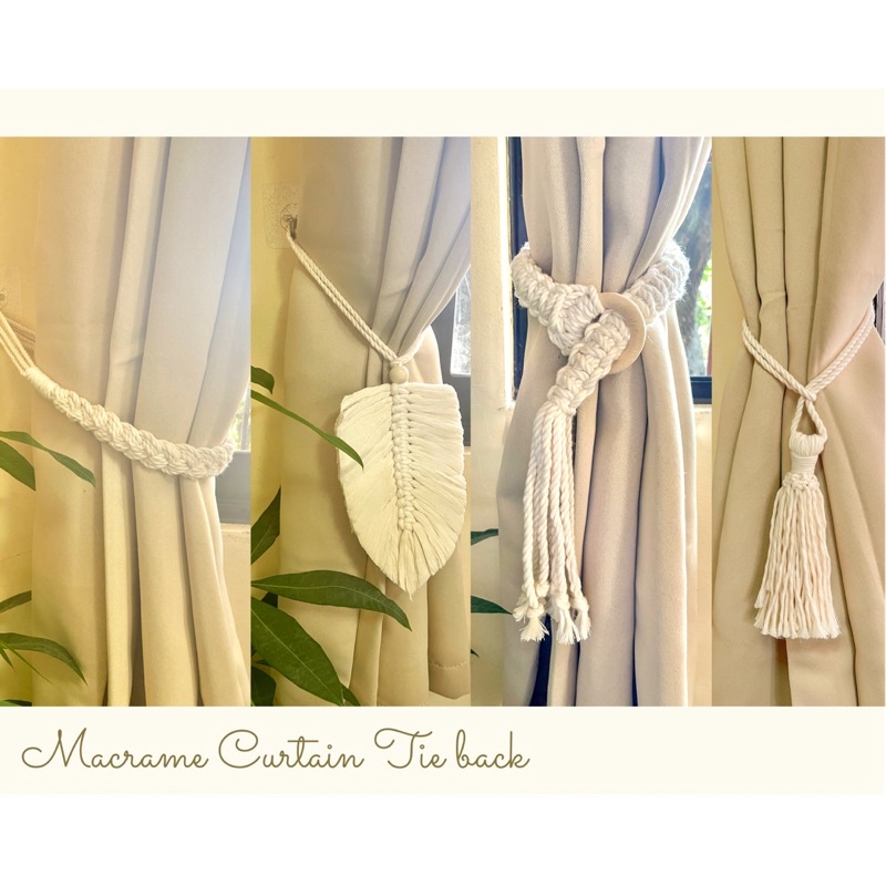 Curtain Tie back/ Boho decor/ Macrame Curtain Shopee Philippines