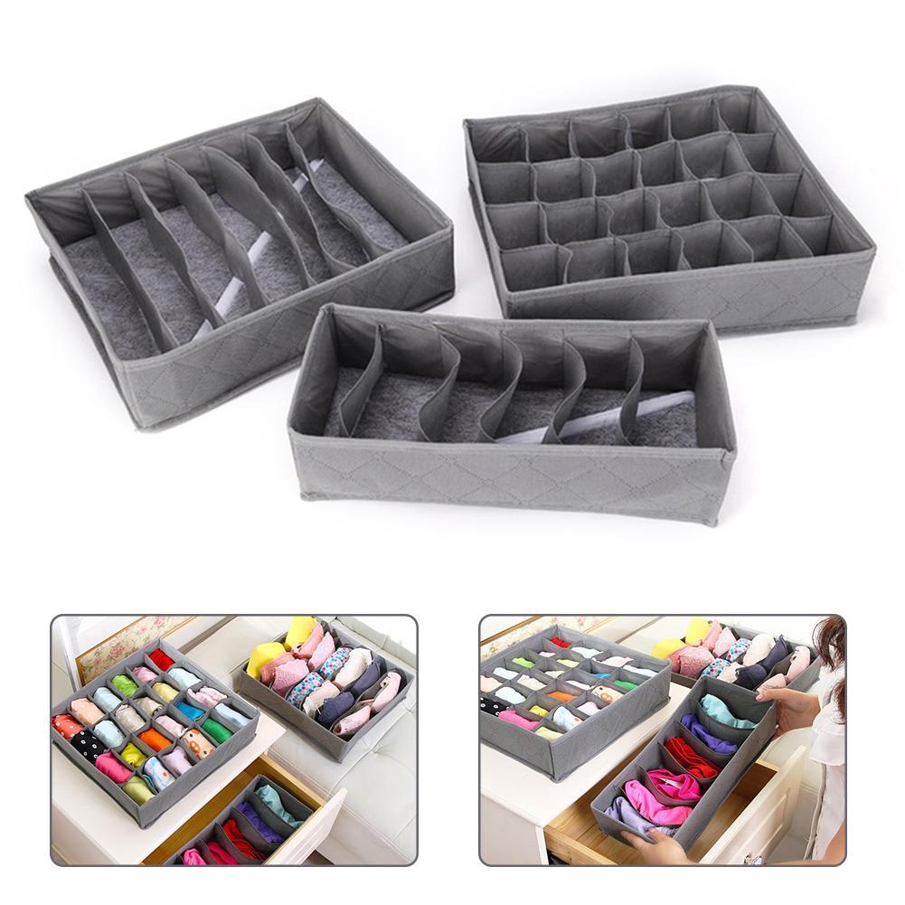 Closet Organizer Box For Underwear Bra Socks Ties Scarves Storage