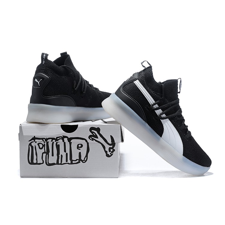 puma clyde court disrupt black and white