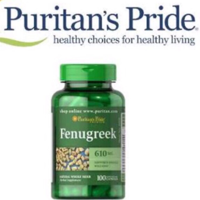 Puritan's Pride Fenugreek 610mg100capsules/lactating mothers Shopee