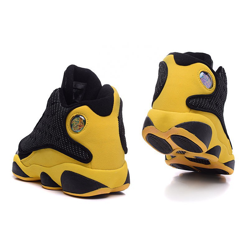 jordan retro 13 black and yellow
