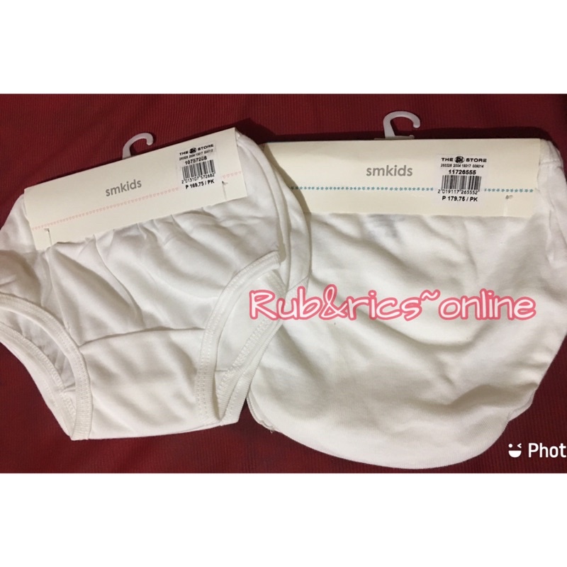 3pcs plain white underwear for baby girl/boys 012 months old (SM BASIC