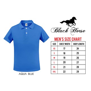 black polo shirt with blue horse