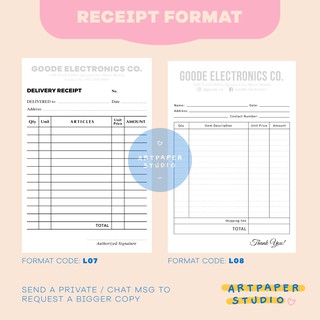 customized personalized receipt shopee philippines