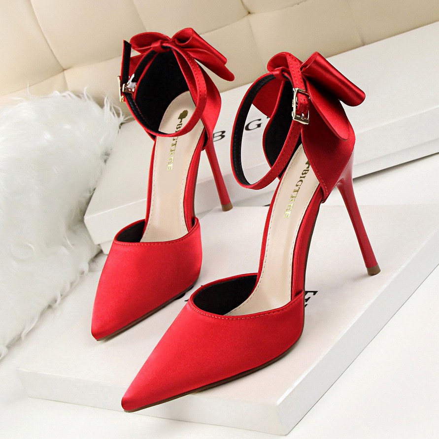 red wedding heels