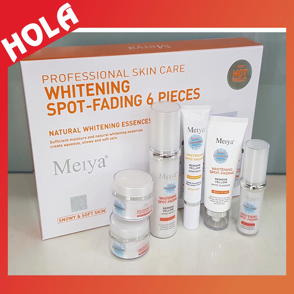 fbDe [GENUINE] Meiya orange 6in1 cosmetic set, specializes in fading pigmentation, freckles and whit