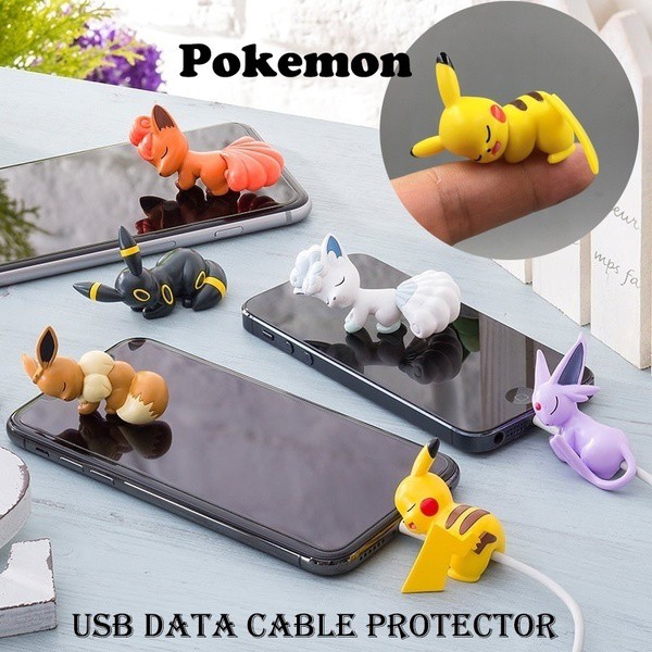 Pikachu Cute USB Charger Data Protector Pokemon Data Cover for Iphone Ipad  Lovely Mini Cable Winder | Shopee Philippines