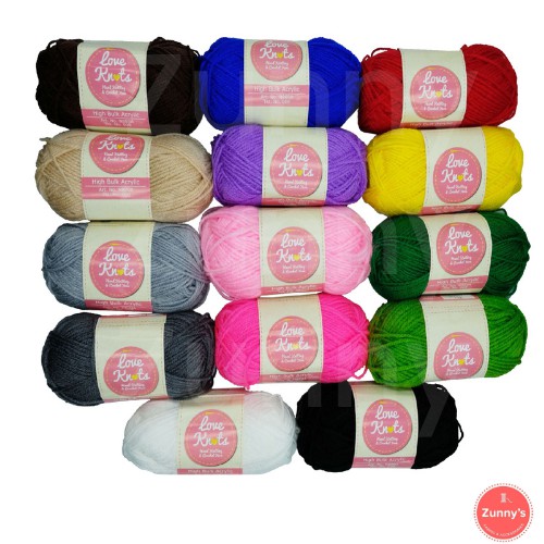 Love Knots Set B Hand Knitting And Crochet Yarn 15 Grams | Shopee ...