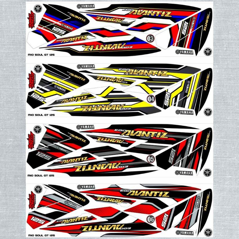 Sticker Striping Variation Thailand Thailook Mio Soul Gt 125 2015 2019 Avantis Ego Shopee Philippines