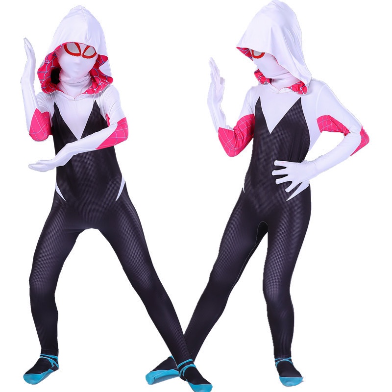 Spider Woman Gwen Costume Carnevale Nuovo Universo Bimba Donna Cosplay SPGWEN3
