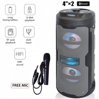 SK-1201/SK-1039 Big Wireless Portable Stereo Karaoke and Bluetooth Speaker with Free Mic