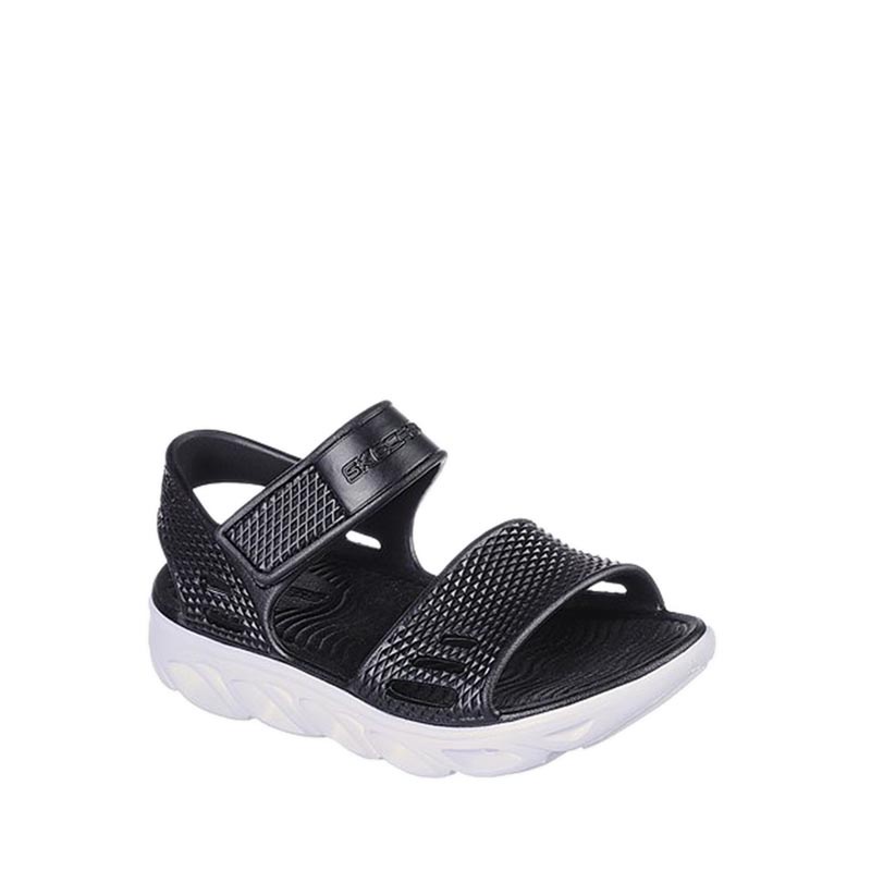 SKECHERS HYPNO-SPLASH BOYS'S LEISURE SHOES - BLACK SYNTHETIC/ WHITE TRIM