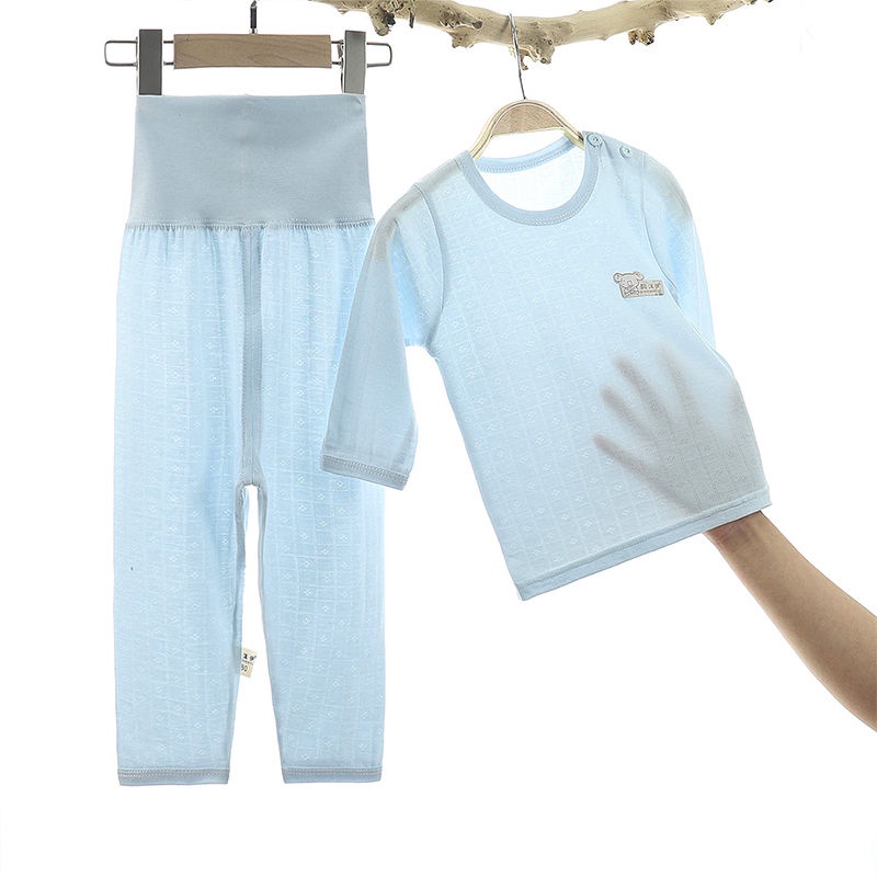 Manipis na baby long-sleeve na bamboo fiber jumpsuit, pajama, protektor ...