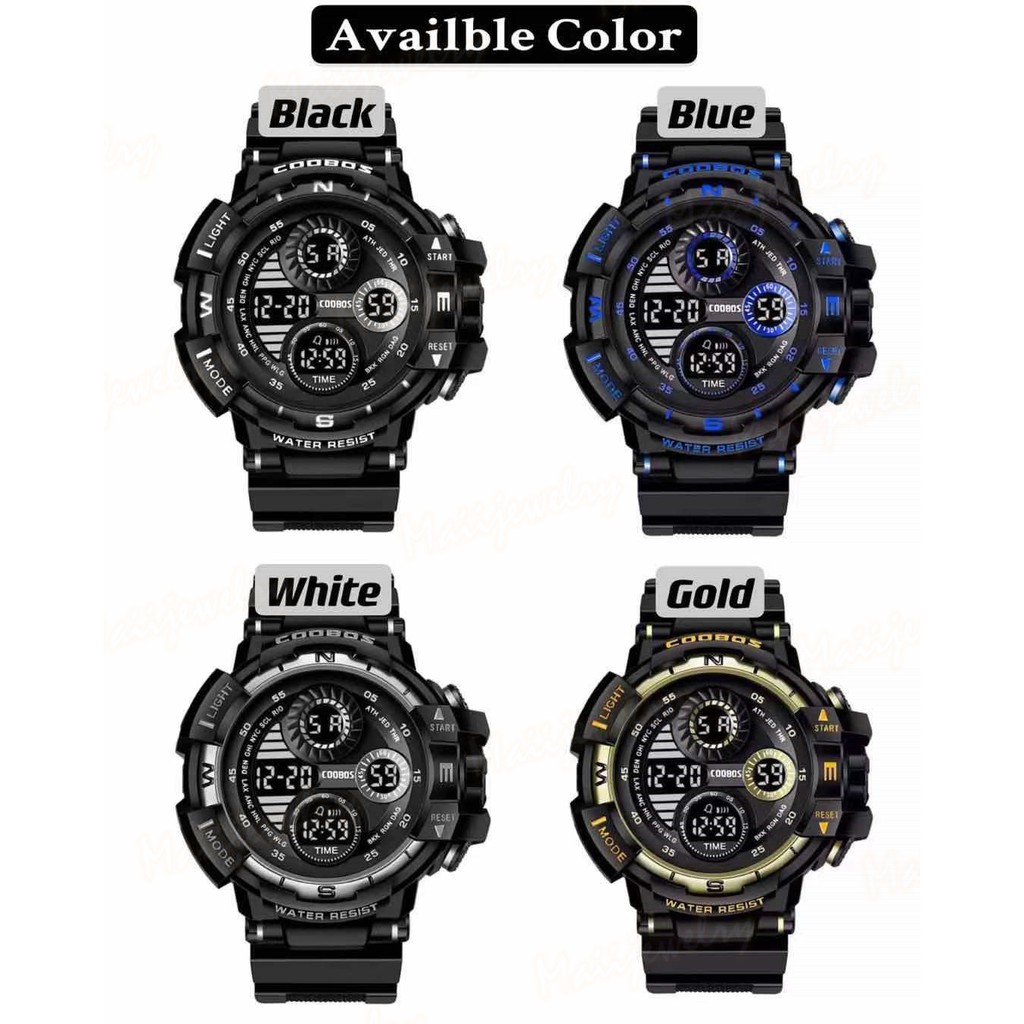 [Maii] Coobos Luxury GX-478 Led Luminous Men's Military Sport Water Resist Watch Relo W0114