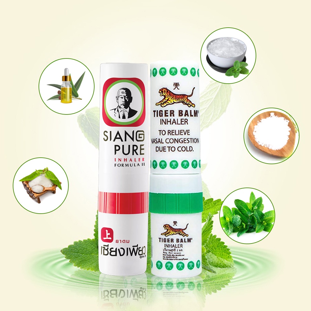 SHOP&LAUGH Nasal Inhaler Aromatherapy Fresh Cooling Menthol Herb