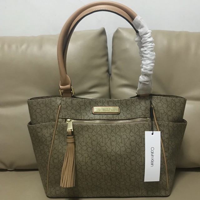 calvin klein logo tote