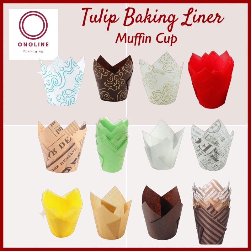 50 pcs. Tulip Muffin Cupcake Liners Baking Shopee Philippines
