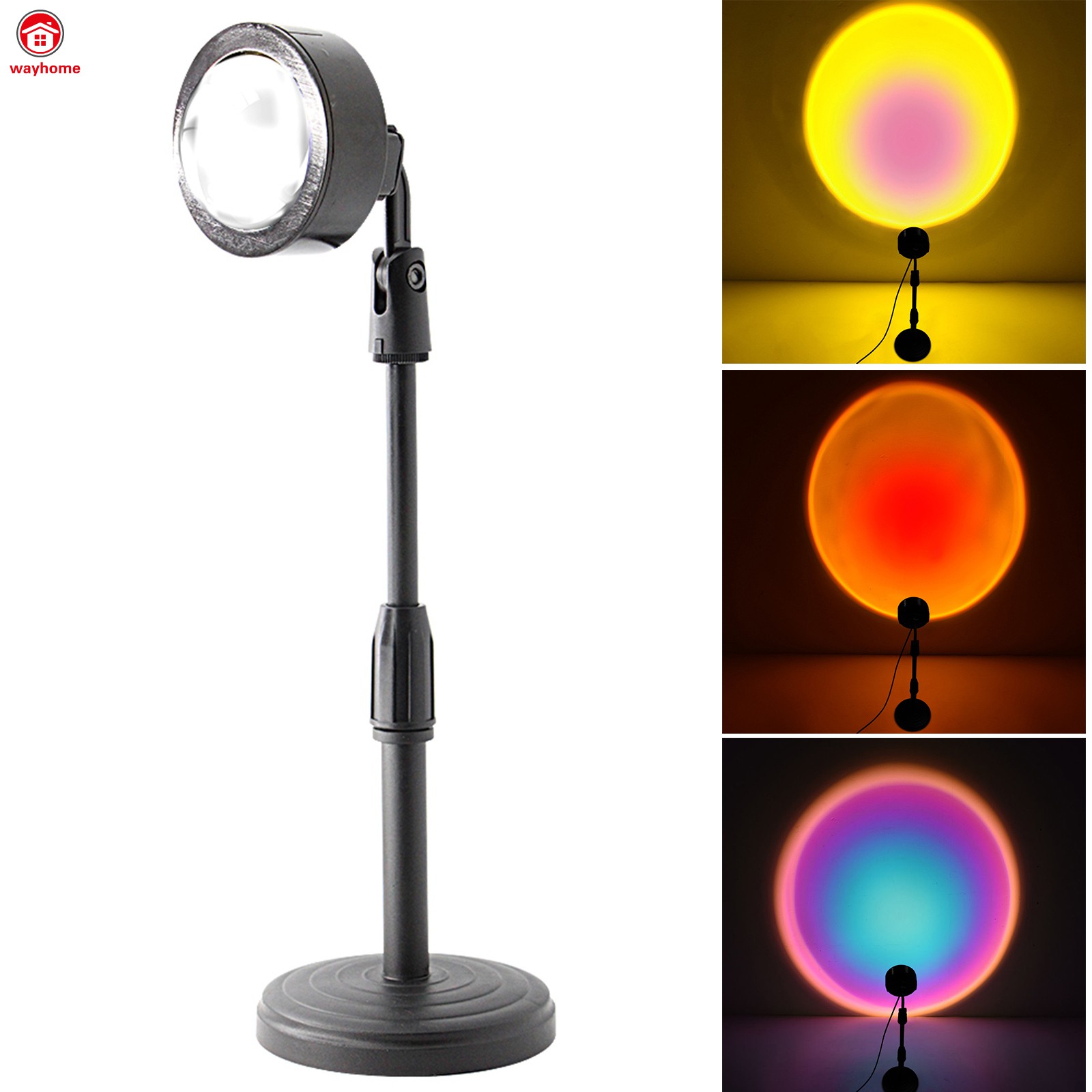 Rainbow/Sun/Sunset Projector for Room 180 Degrees Rotatable Led Stand