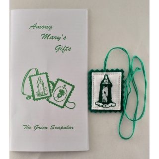 Green Scapular with Prayer Guide (Traditional Sacramental) #6