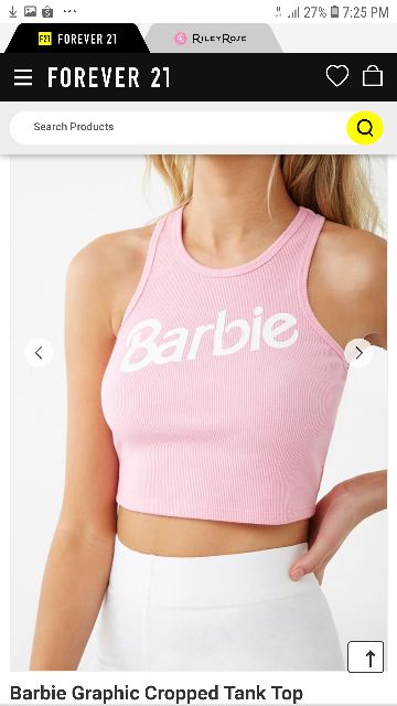 plus size barbie crop top