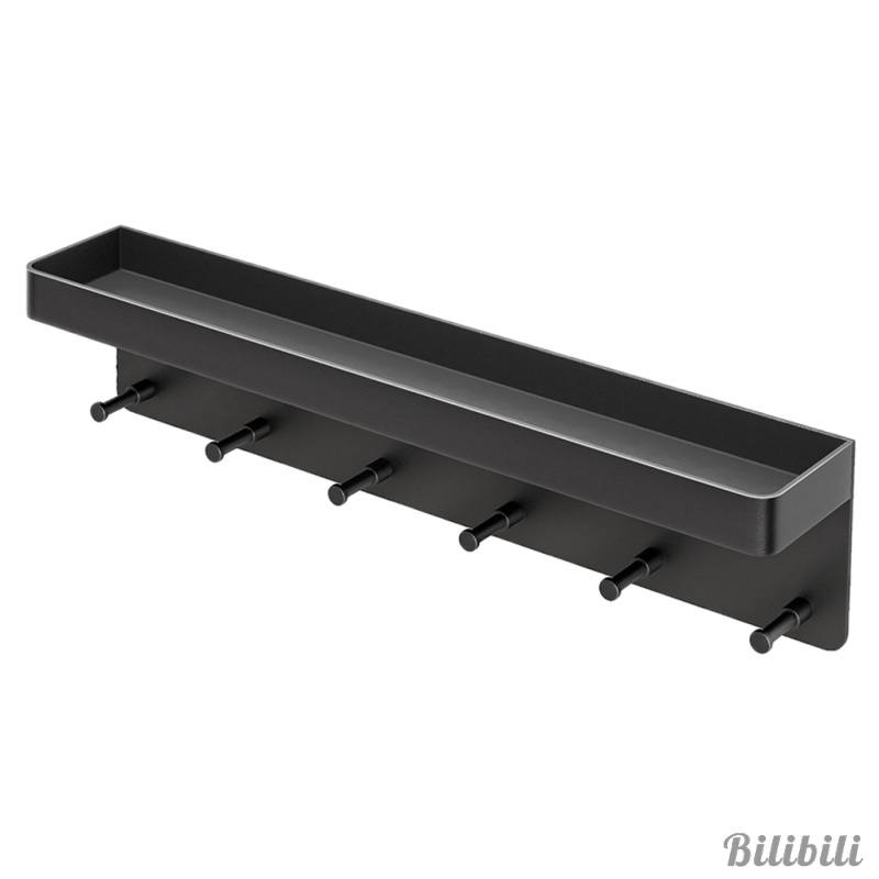 Wall Mounted Key Holder Rack Stainless Steel Shelf Storage Hanger Mail