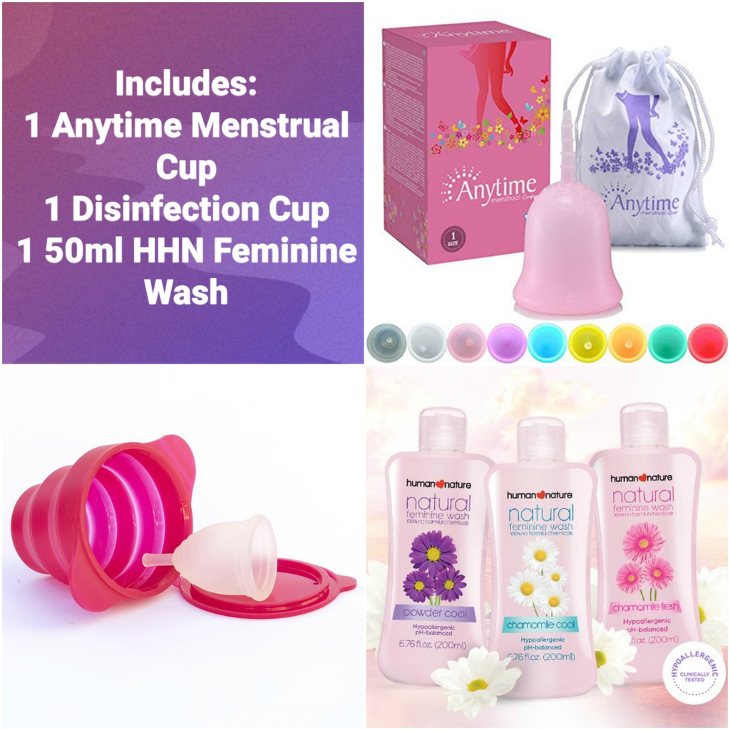 ANYTIME Premium Reusable Menstrual Cup Set Shopee Philippines