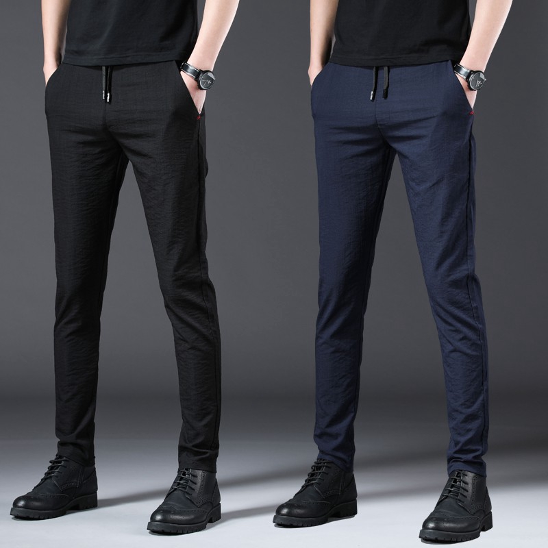 thin black trousers