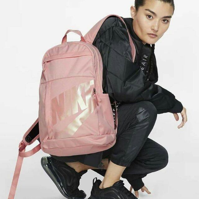 pink rose gold backpack